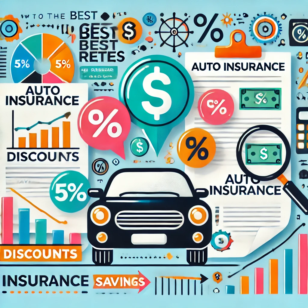 A guide on how to get the best rates on auto insurance, showing savings, discounts, and tips for finding affordable premiums.