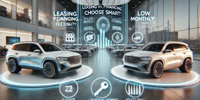 Modern luxury car leasing vs. financing comparison