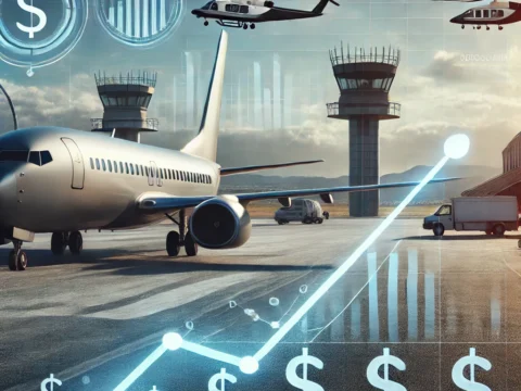 Reduce costs on airplane insurance premiums illustration.